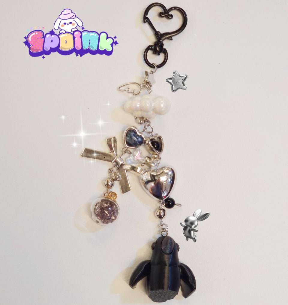 Spoink Collector’s Drop – Gothic Moon Jiggly Keychain (Wednesday Inspired) - Spoink SG
