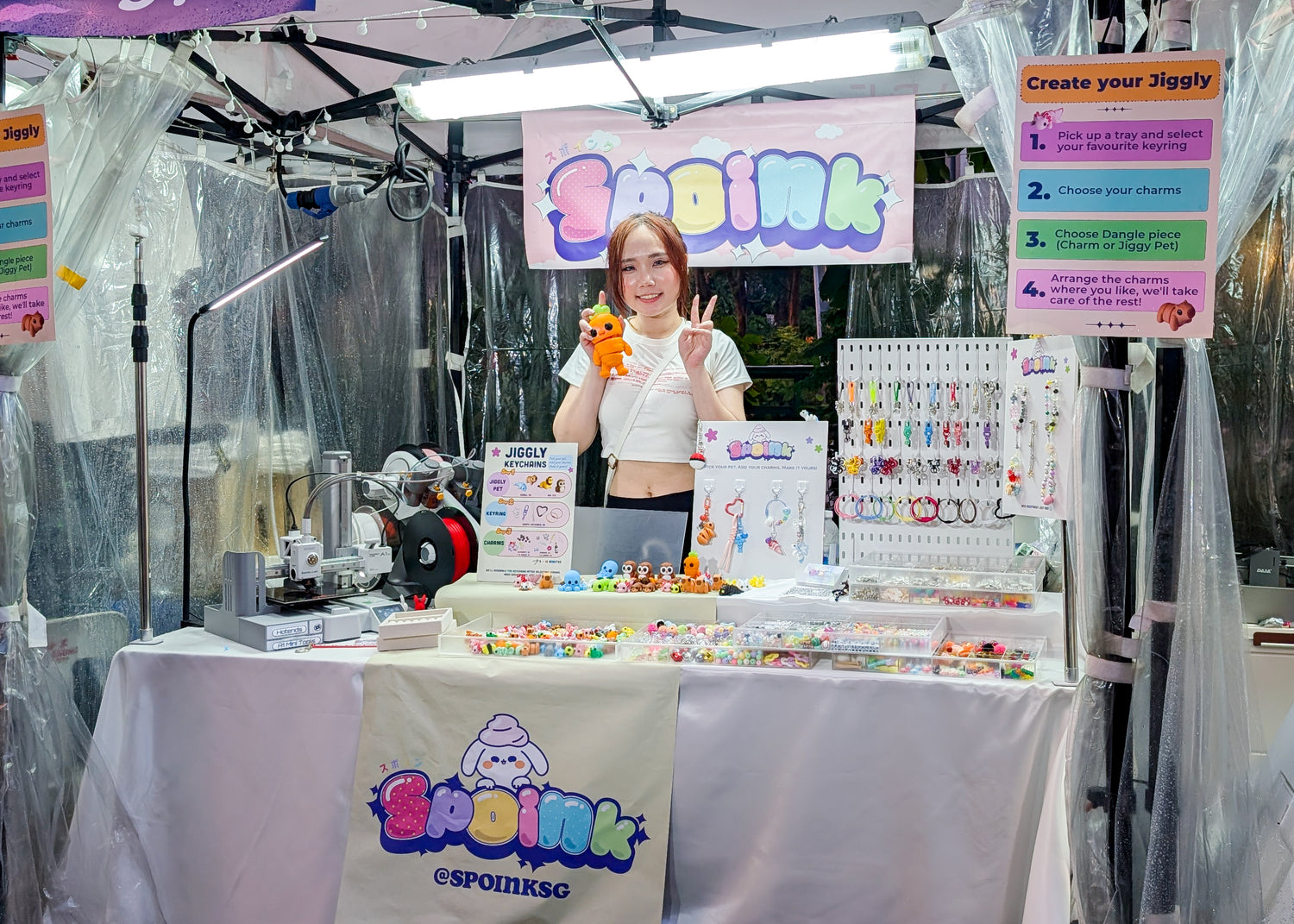 Spoink's booth at Orchard Road.